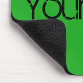 色/グラスの緑のみ+テキスト マウスパッド (コーナー)