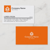 [色]タブ矢印 – オレンジ 名刺 (正面/裏面)