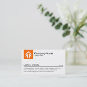 [色]タブ矢印 – オレンジ 名刺 (スタンド正面)