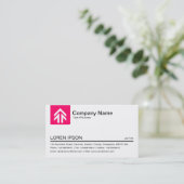 [色]タブ矢印 – ネオン赤 名刺 (スタンド正面)