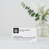 [色]タブ矢印 – 黒 名刺 (スタンド正面)