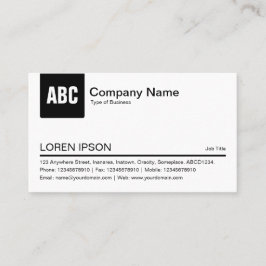 [色]タブ – 黒 名刺