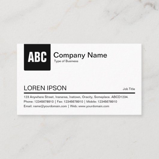 [色]タブ – 黒 名刺 (正面)