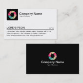 [色]タブ – 黒 – 色の絞り記号 名刺 (正面/裏面)