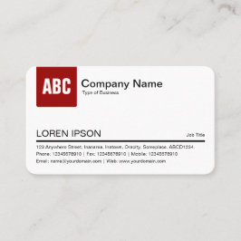 [色]タブ – Ruby Red (Eggshell) 名刺