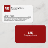 [色]タブ – Ruby Red (Eggshell) 名刺 (正面/裏面)