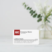 [色]タブ – Ruby Red (Eggshell) 名刺 (スタンド正面)