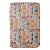 色、パターン、重なり合う顔 バスマット (正面縦)