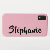 色、ピンク、名前を選パーソナライズされた択 Case-Mate iPhoneケース (裏面(横))