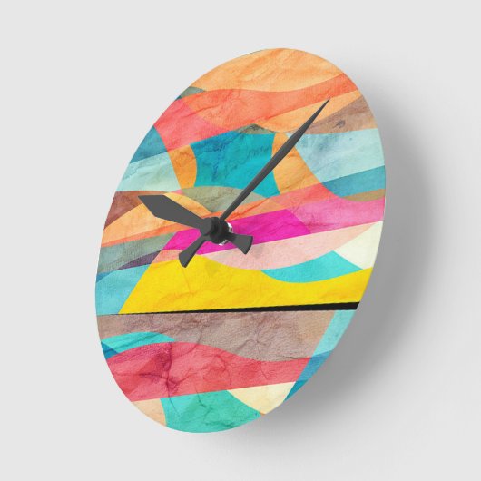 色 ラウンド壁時計 (傾斜)