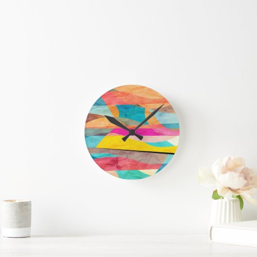 色 ラウンド壁時計 (ホーム)