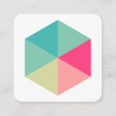 色（六角形） 02 スクエア名刺 (正面)