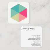 色（六角形） 02 スクエア名刺 (正面/裏面)