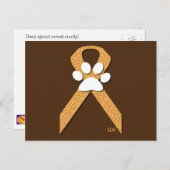 色/動物虐待の防止リボンを選択 ポストカード (正面/裏面)