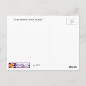 色/動物虐待の防止リボンを選択 ポストカード (裏面)