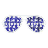 色、星、パターン アビエーターサングラス (正面)