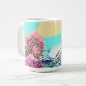 色＿波＿The Great Wave…color トートバッグ コーヒーマグカップ (正面左)