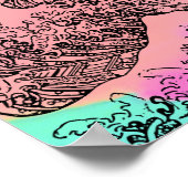 色＿波＿The Great Wave…color トートバッグ ポスター (角)