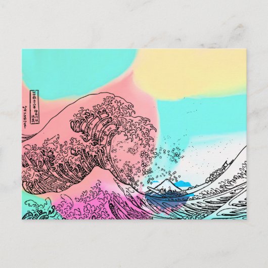 色＿波＿The Great Wave…color トートバッグ ポストカード (正面)