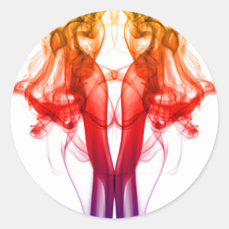 色-煙のステッカーのダンス ラウンドシール