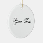 色/白だけ + あなたの文字 セラミックオーナメント (右)