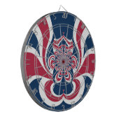 色:統一されたグローバカラフルルパターン ダーツボード (正面左)