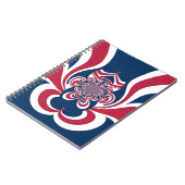 色:統一されたグローバカラフルルパターン ノートブック (左側)