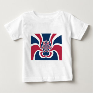 色：統一されたグローバカラフルルパターン ベビーTシャツ