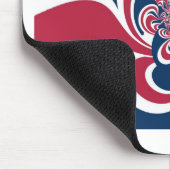 色:統一されたグローバカラフルルパターン マウスパッド (コーナー)