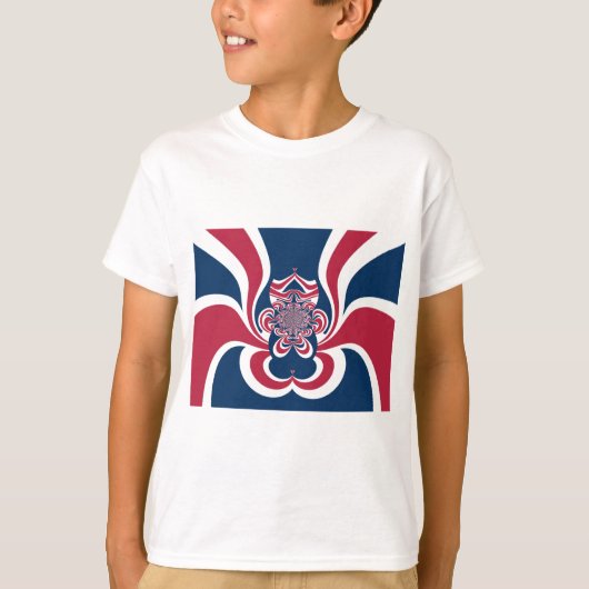 色：統一されたグローバカラフルルパターン Tシャツ (正面)