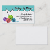 色-編み物ヤーンの球--を変えて下さい 名刺 (正面/裏面)