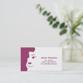 色-美容師の美容師バス--を変えて下さい 名刺 (スタンド正面)