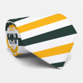 色-金ゴールド、緑および白のバンド ネクタイ (ロール)