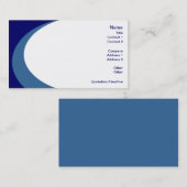色-青く標準的な名刺の渦巻 名刺 (正面/裏面)