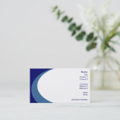 色-青く標準的な名刺の渦巻 名刺 (スタンド正面)