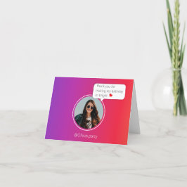 色BloggerBirday サンキューカード