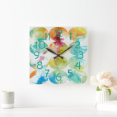 色IIの併合 スクエア壁時計 (ホーム)