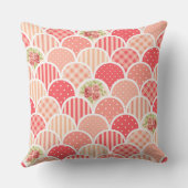 色lかわいらしレトロパターン(ピンクlフローラ) クッション (裏面)