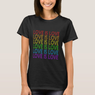 色LgbtqフラッググラフィックLgbtプライド愛 Tシャツ
