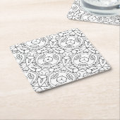 色meキューブcoaster スクエアペーパーコースター (アングル)