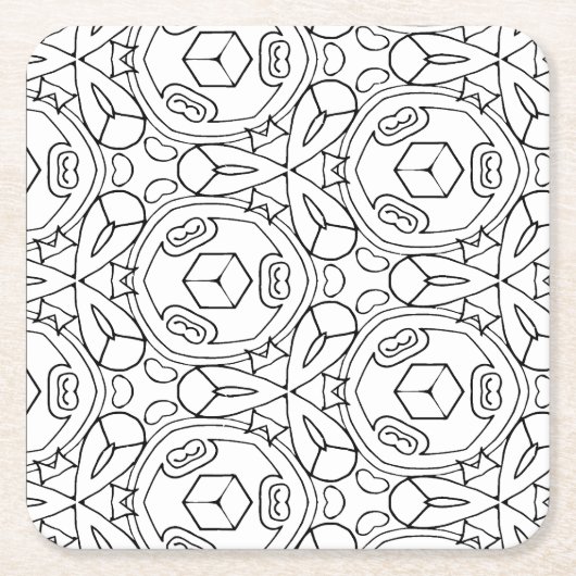 色meキューブcoaster スクエアペーパーコースター (正面)