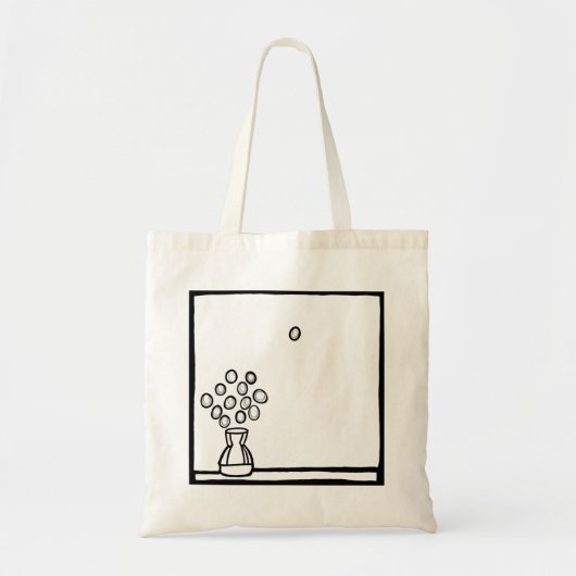 色MEバブルガム葡萄ブーケ トートバッグ (正面)