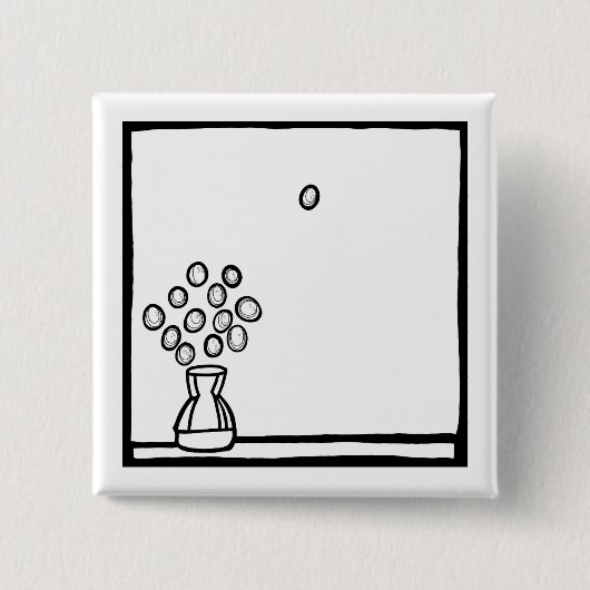 色MEバブルガム葡萄ブーケ 缶バッジ (正面)