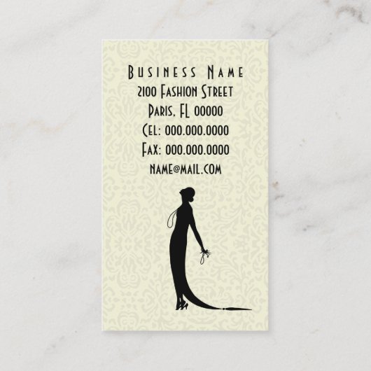 色Moiのファッションプレートの~の名刺を変えて下さい 名刺 (裏面)