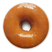 艶をかけられたドーナツ陶磁器のノブ セラミックノブ (正面)