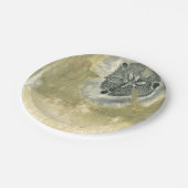 艶をかけられた質のFlowerheadの抽象芸術 ペーパープレート (アングル)