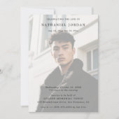 艶消しお祝い生涯葬儀記念碑 招待状 (正面)