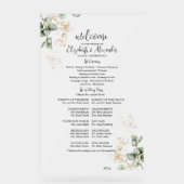 艶消しアクリル標識 |の式結婚プログラム アクリルサイン (正面)