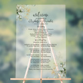 艶消しアクリル標識 |の式結婚プログラム アクリルサイン (ニュートラル)