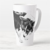 艶消し葉調査員 カフェラテマグ (右アングル)